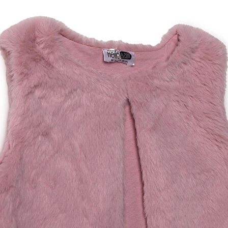 HelloBaby Kız Bebek Chic Yelek Bisiklet Yaka Kısa Kol