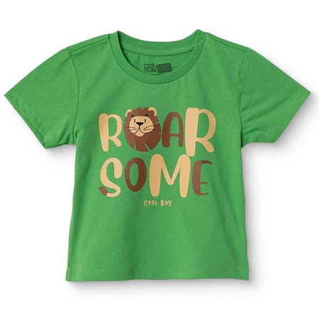 HelloBaby Erkek Bebek Tişört Hayvan Baskılı Bisiklet Yaka Short Sleeve