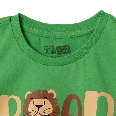 HelloBaby Erkek Bebek Tişört Hayvan Baskılı Bisiklet Yaka Short Sleeve