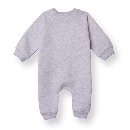 HelloBaby Kız Bebek Yenidoğan Patiksiz Tulum Şardonlu Üç İplik Bisiklet Yaka Uzun Kol Patiksiz Paça