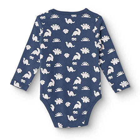 HelloBaby Erkek Bebek Uzun Kol Body Ribana Çıtçıtlı Yaka