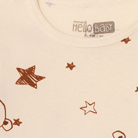 HelloBaby Erkek Bebek Uzun Kol Body Ribana Çıtçıtlı Yaka