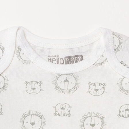 HelloBaby Erkek Bebek Uzun Kol Body Ribana Zarf Yaka