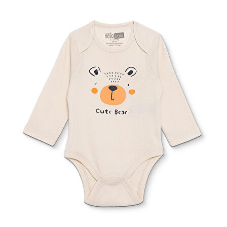 HelloBaby Erkek Bebek Uzun Kol Body Ribana Zarf Yaka