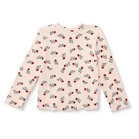 HelloBaby Kız Bebek Uzun Kol Tshirt Kaşkorse Bisiklet Yaka Uzun Kol