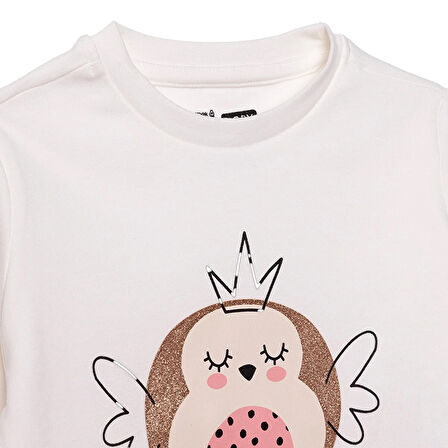 HelloBaby Kız Bebek Uzun Kol Tshirt İnterlok Bisiklet Yaka Uzun Kol