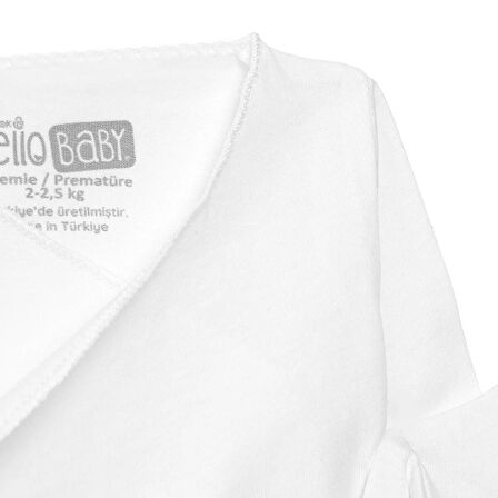 HelloBaby Unisex Yenidoğan İç Zıbın Süprem Zarf Yaka Uzun Kol