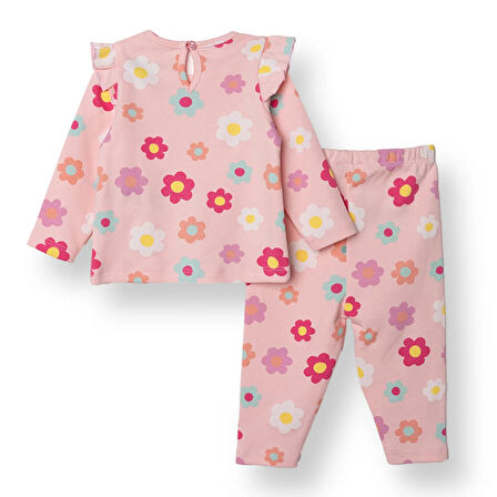 HelloBaby Kız Bebek Yenidoğan Sweatshirt-Patiksiz İnterlok Bisiklet Yaka Uzun Kol Patiksiz