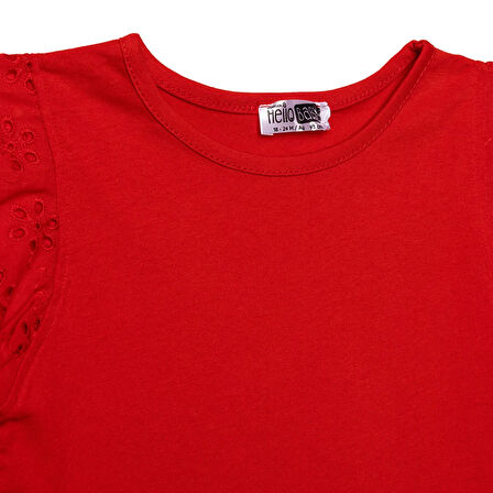 HelloBaby Kız Bebek Berry Belle Bluz Süprem Bisiklet Yaka Kısa Kol