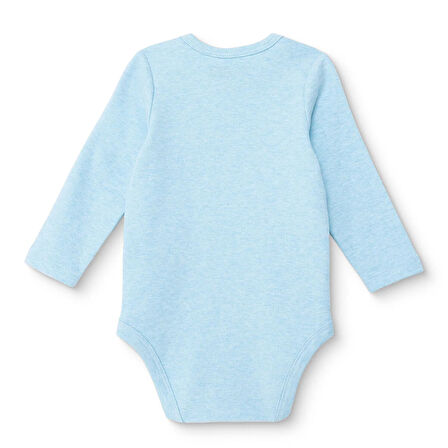 HelloBaby Erkek Bebek Uzun Kol Body İnterlok Zarf Yaka Uzun Kol