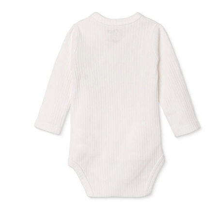 Tiffany Unisex Zıbın Body İnterlok V Yaka Uzun Kol