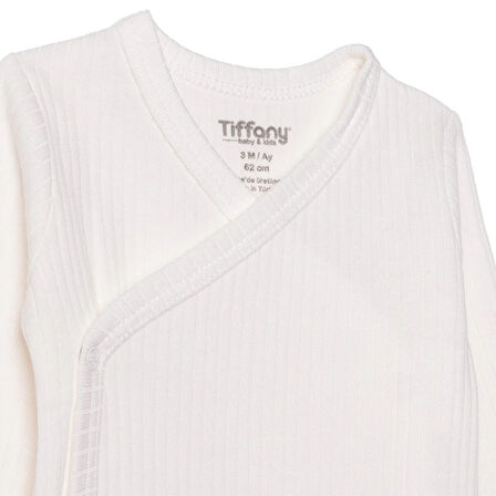 Tiffany Unisex Zıbın Body İnterlok V Yaka Uzun Kol