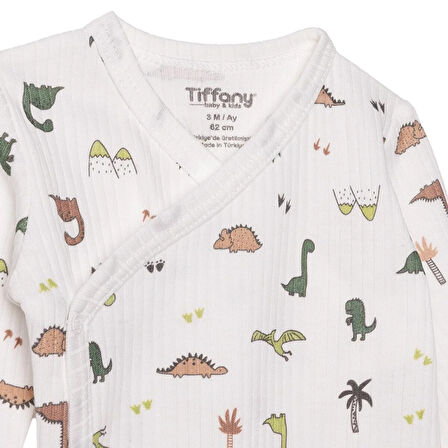 Tiffany Erkek Bebek Zıbın Body İnterlok V Yaka Uzun Kol