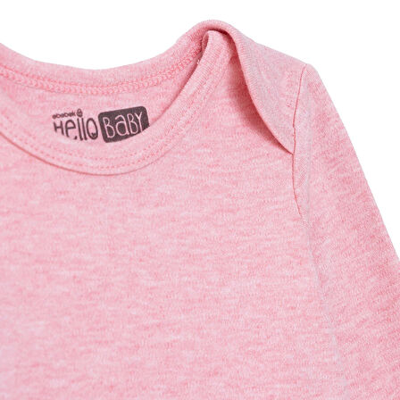 HelloBaby Kız Bebek Uzun Kol Body İnterlok Zarf Yaka Uzun Kol