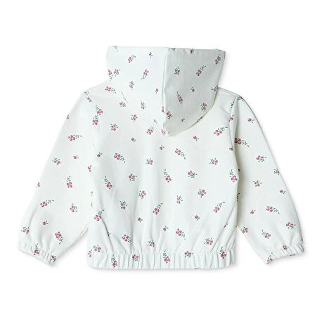 HelloBaby Kız Bebek Kapüşonlu Hırka İki İplik Kapüşonlu Yaka  Uzun Kol