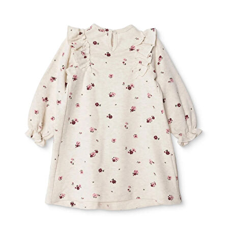 HelloBaby Kız Bebek Elbise Jakar Örme Bisiklet Yaka Uzun Kol