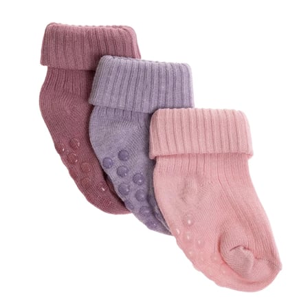 HelloBaby Kız Bebek 3lü Kıvrık Çorap