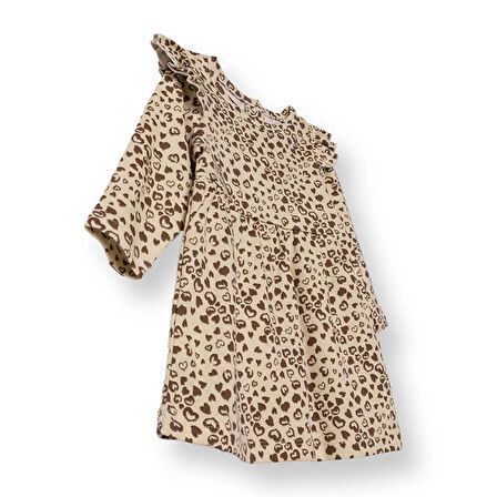 HelloBaby Kız Bebek Yenidoğan Elbise Bisiklet Yaka Uzun Kol Reçme Paça