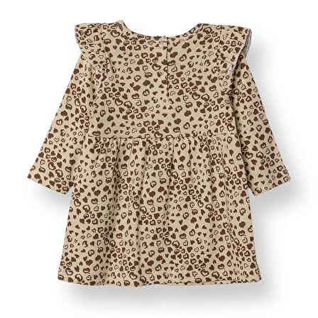 HelloBaby Kız Bebek Yenidoğan Elbise Bisiklet Yaka Uzun Kol Reçme Paça