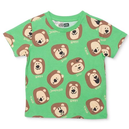 HelloBaby HelloBaby, Erkek, Tshirt, Ayı Baskılı, Bisiklet Yaka, Kısa Kol
