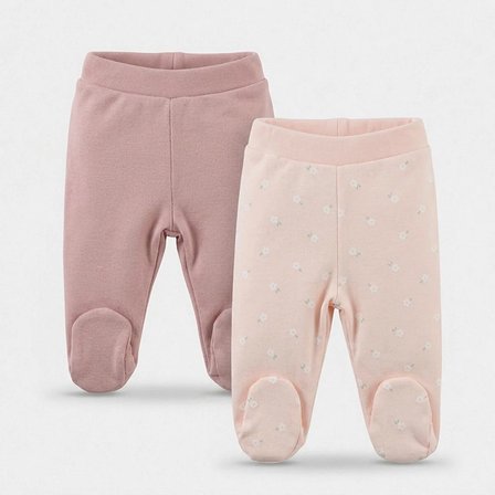 HelloBaby Kız Bebek 2li Alt Çiçek Baskılı Patikli