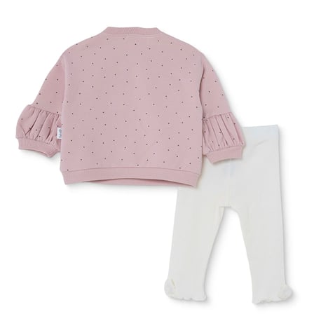 Bebetto Kız Bebek Sweatshirt-Alt Hayvan Baskılı Bisiklet Yaka Uzun Kol Patiksiz
