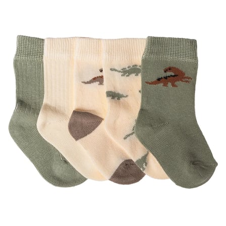 HelloBaby Erkek Bebek 5li Soket Çorap Dinozor Baskılı