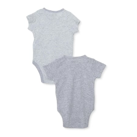 HelloBaby Erkek Bebek 2li Body Çıtçıtlı Çıtçıtlı Yaka Kısa Kol