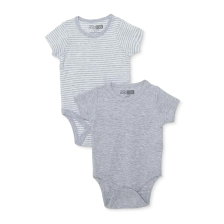 HelloBaby Erkek Bebek 2li Body Çıtçıtlı Çıtçıtlı Yaka Kısa Kol