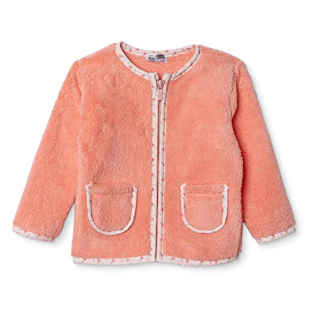 HelloBaby Kız Bebek Welsoft Hırka Bisiklet Yaka Uzun Kol