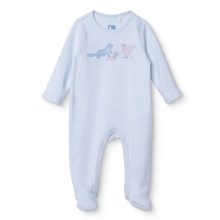 Mothercare Erkek Bebek Tulum Hayvan Baskılı Fermuarlı Bisiklet Yaka Uzun Kol Patikli