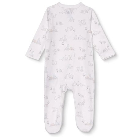 Mothercare Erkek Bebek Tulum Hayvan Baskılı Çıtçıtlı Bisiklet Yaka Uzun Kol Patikli