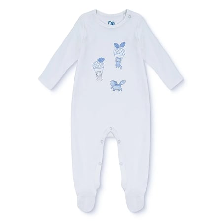 Mothercare Erkek Bebek Tulum Hayvan Baskılı Fermuarlı Bisiklet Yaka Uzun Kol Patikli