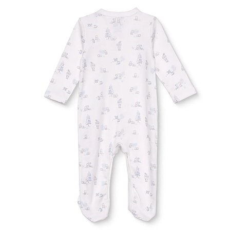 Mothercare Erkek Bebek Tulum Hayvan Baskılı Çıtçıtlı Bisiklet Yaka Uzun Kol Patikli