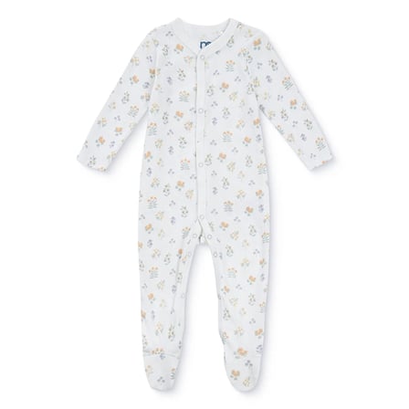 Mothercare Kız Bebek Tulum Çiçek Baskılı Çıtçıtlı Bisiklet Yaka Uzun Kol Patikli