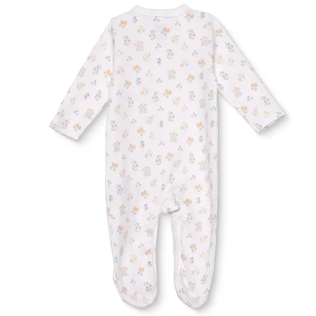 Mothercare Kız Bebek Tulum Çiçek Baskılı Çıtçıtlı Bisiklet Yaka Uzun Kol Patikli
