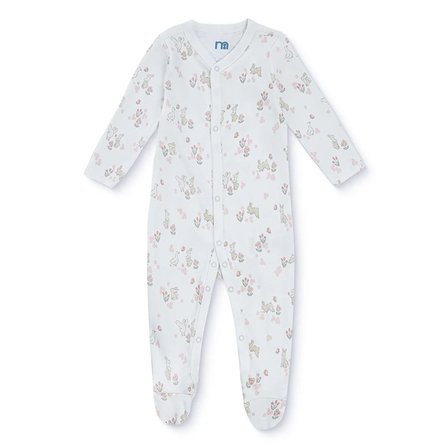 Mothercare Kız Bebek Tulum Hayvan Baskılı Çıtçıtlı Bisiklet Yaka Uzun Kol Patikli