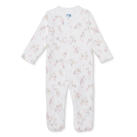 Mothercare Kız Bebek Tulum Hayvan Baskılı Çıtçıtlı Bisiklet Yaka Uzun Kol Patikli
