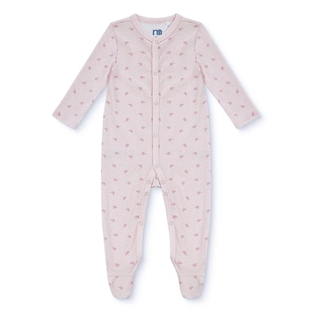 Mothercare Kız Bebek Tulum Çiçek Baskılı Çıtçıtlı Bisiklet Yaka Uzun Kol Patikli