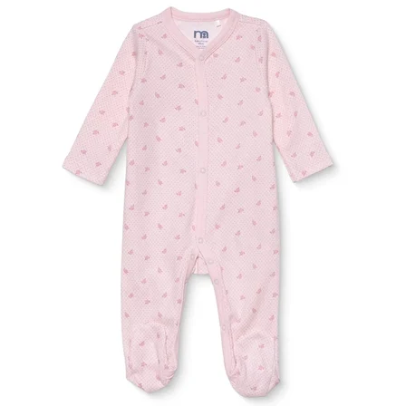 Mothercare Kız Bebek Tulum Çiçek Baskılı Çıtçıtlı Bisiklet Yaka Uzun Kol Patikli