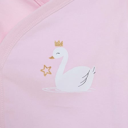 HelloBaby Kız Bebek 10lu Hastane Çıkışı Hayvan Baskılı Çıtçıtlı Zarf Yaka Long Sleeve Patikli