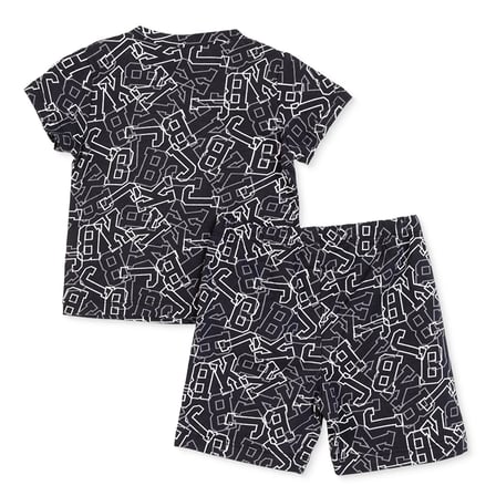 Beşiktaş Erkek Bebek Pijama Takımı Bisiklet Yaka Kısa Kol Reçme