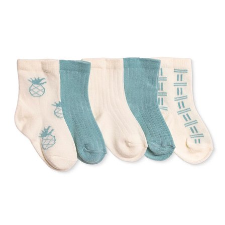 HelloBaby Erkek Bebek 5li Soket Çorap Palmiye Baskılı