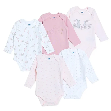 Mothercare Kız Bebek Body Çıtçıtlı Zarf Yaka Uzun Kol