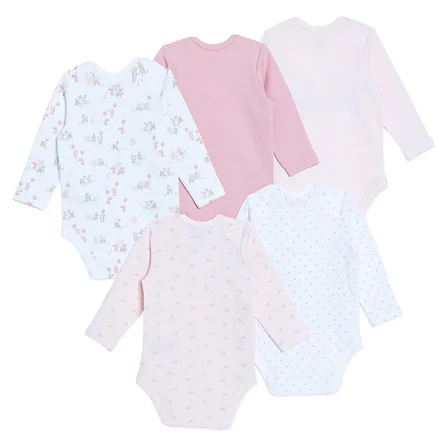 Mothercare Kız Bebek Body Çıtçıtlı Zarf Yaka Uzun Kol