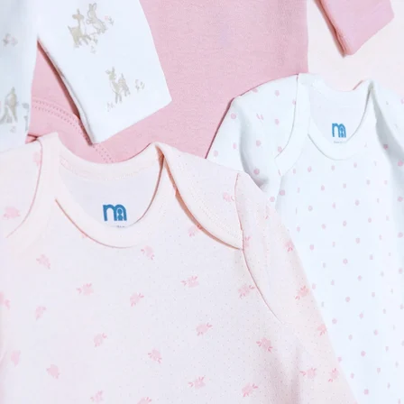 Mothercare Kız Bebek Body Çıtçıtlı Zarf Yaka Uzun Kol