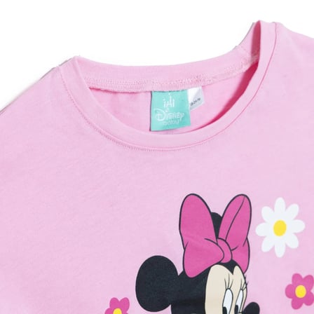 Disney Kız Bebek Lisans Tişört-Şort Lisans Baskılı Bisiklet Yaka Kısa Kol Reçme