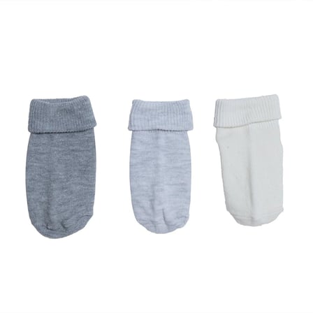 HelloBaby Unisex 3lü Kıvrık Çorap