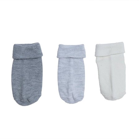 HelloBaby Unisex 3lü Kıvrık Çorap