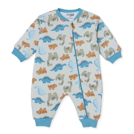 HelloBaby Erkek Bebek Uyku Tulumu Dinozor Baskılı Fermuarlı Bisiklet Yaka Uzun Kol Ribanalı